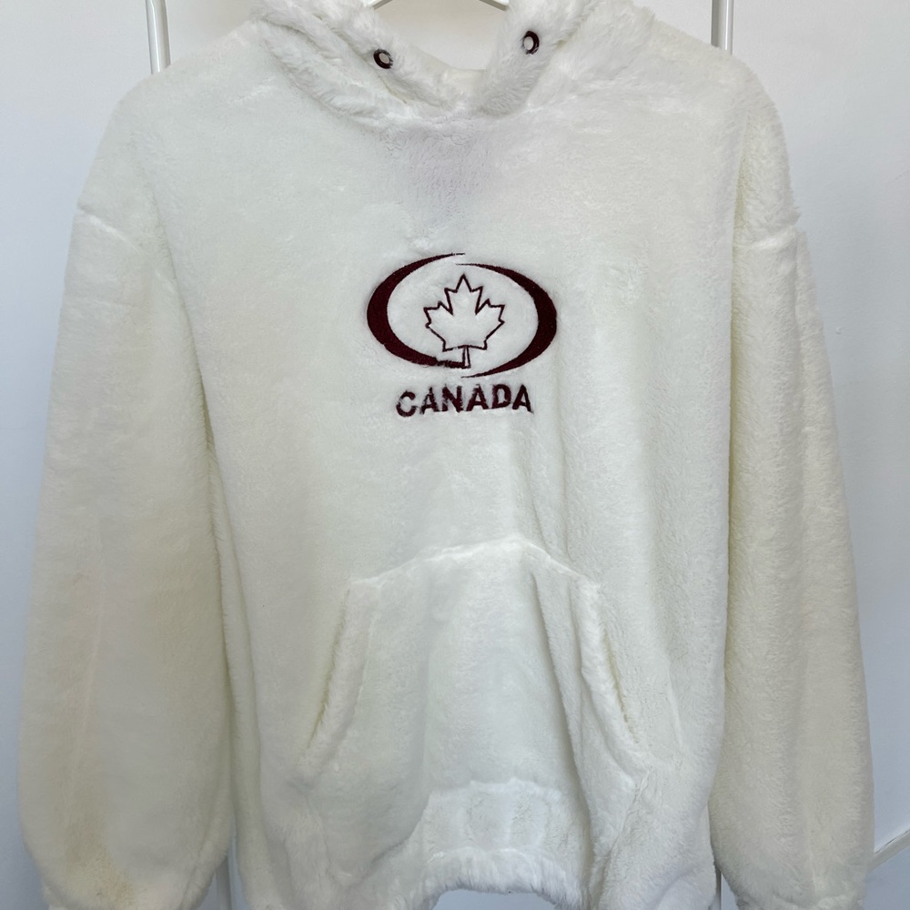 fuzzy canada hoodie